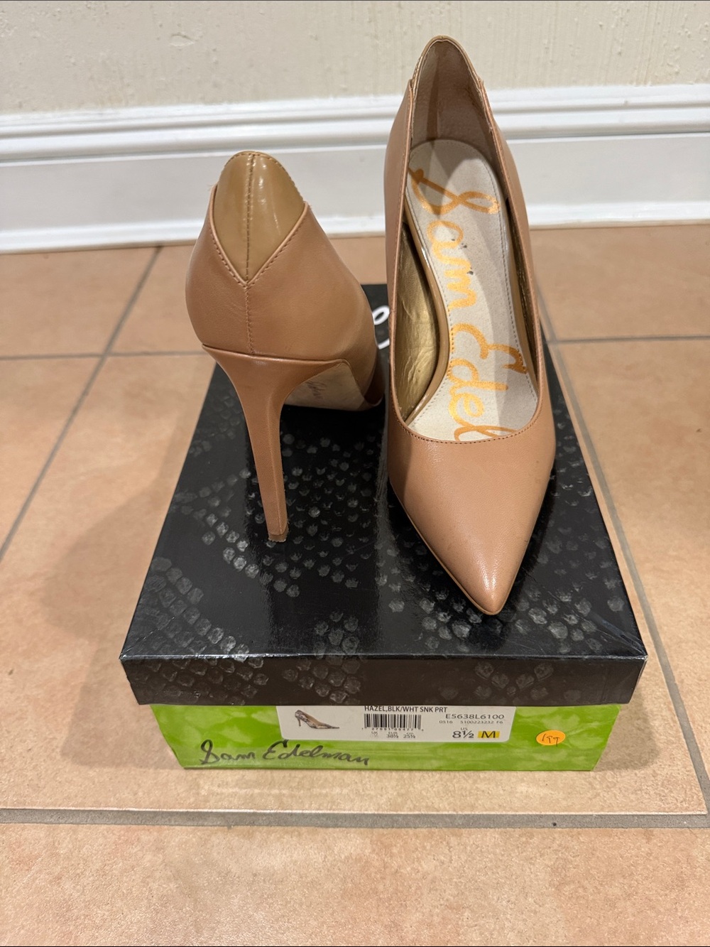 Sam Edelman Nude Tan Pointed Toe Stiletto Heels